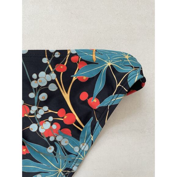 Ocean Blues Swim Bikini Bottom Multicolor Floral Swimwear - Picture 7 of 9